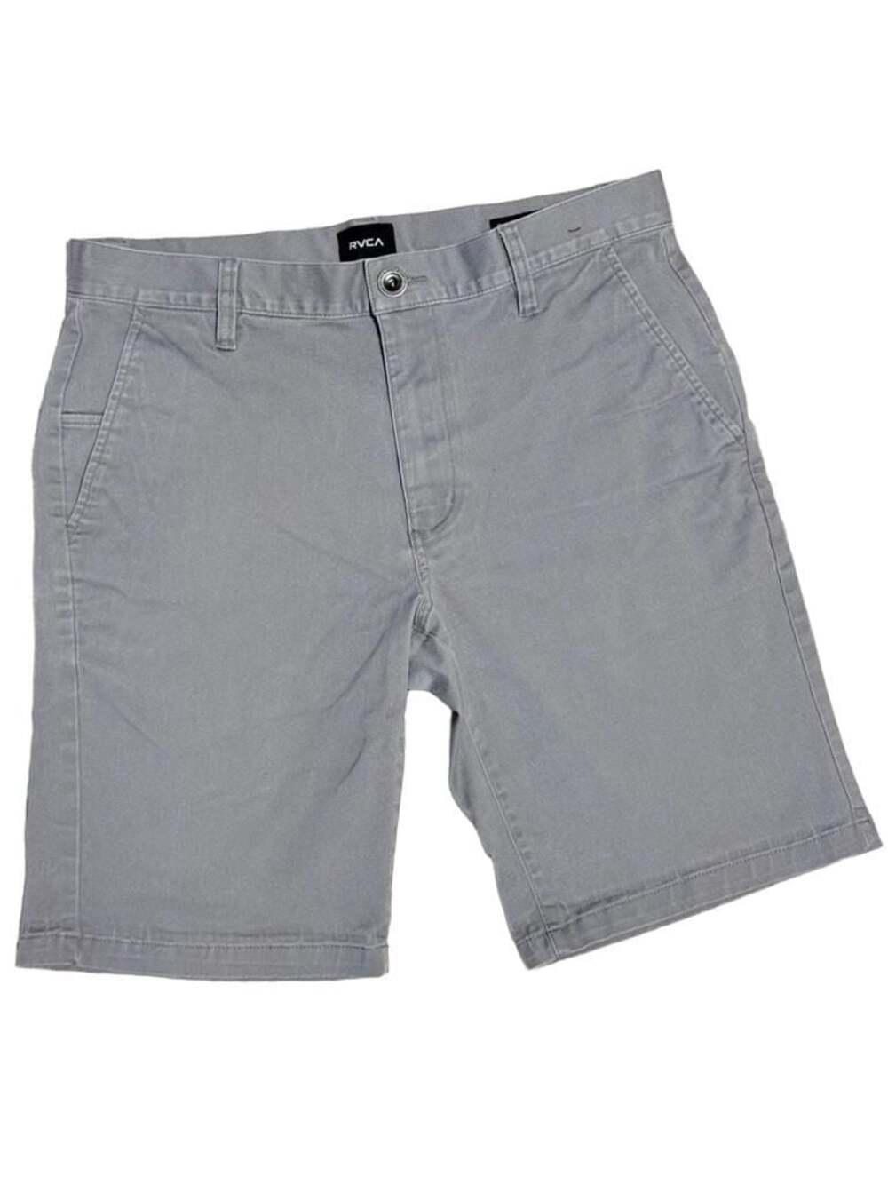 RVCA Weekend Stretch Flat Front Shorts, Size 31, Light Grey
